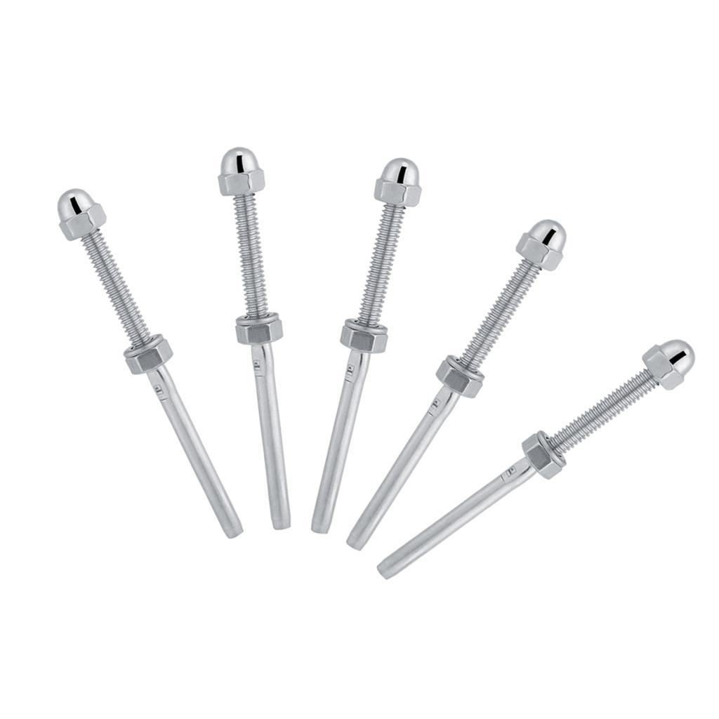10 Stück Edelstahl Gewinde Spannschloss Endstücke für 1/8 Kabelgeländersystem