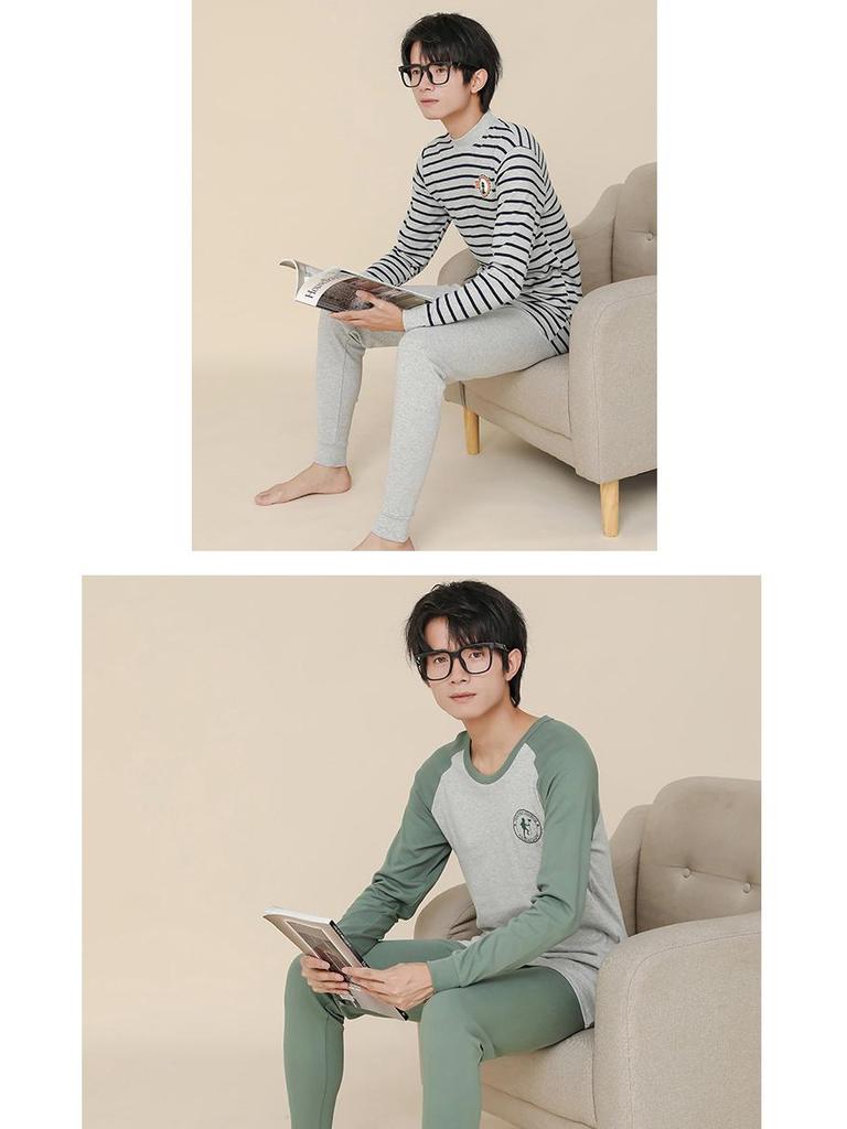 Big Kid Pure Cotton Autumn Underwear Set for Boys - Warm Sweater for Teen Students