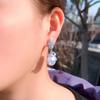French Texture Light Luxury Geometric Lines Pearl Earrings Slightly Inlaid Zircon Design Earrings Autumn And Winter