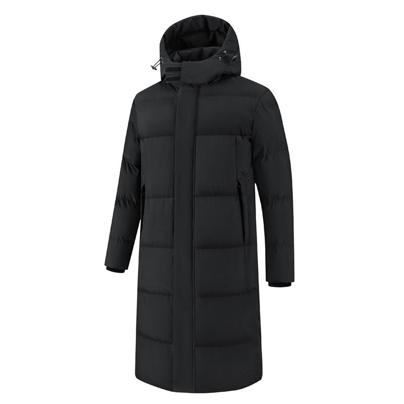 Unisex Sports Cotton-Padded Mid-Length Winter Training Overcoat for Students and Coaches