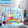 1PC Custom Name Number Blocks Adventure Throws Blanket Flannel Blankets for Couch Bed Gifts for Men Women Travel Picnic Christmas Fan Gifts