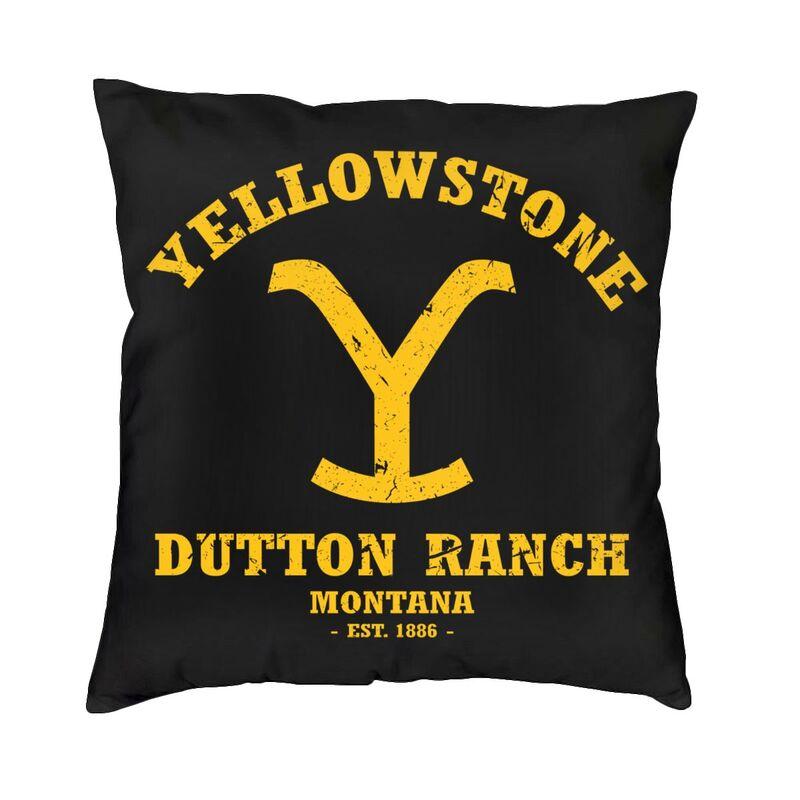 Luksusowa poszewka na poduszkę Yellowstone 45x45cm poliester Dutton Ranch rzuć poszewka na poduszkę Sofa krzesło kwadratowa poszewka na poduszkę Home dekoracyjne