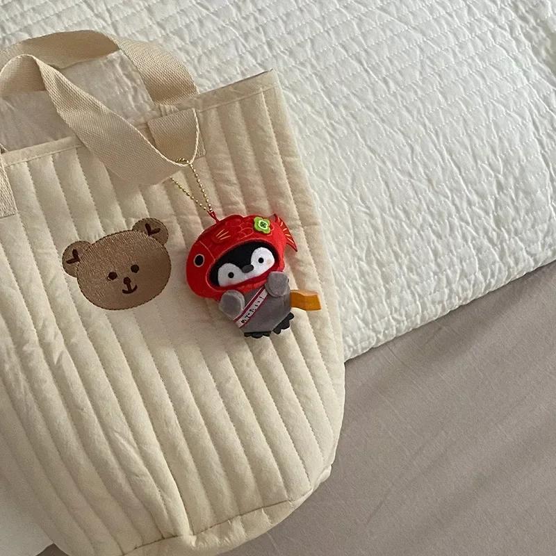 1Pc Kawaii Penguin Plush Doll Keychain Stuffed Taiyaki Design Toys Cartoon Cute Animal Plush Toy Plush Key Ring Bag Pendant