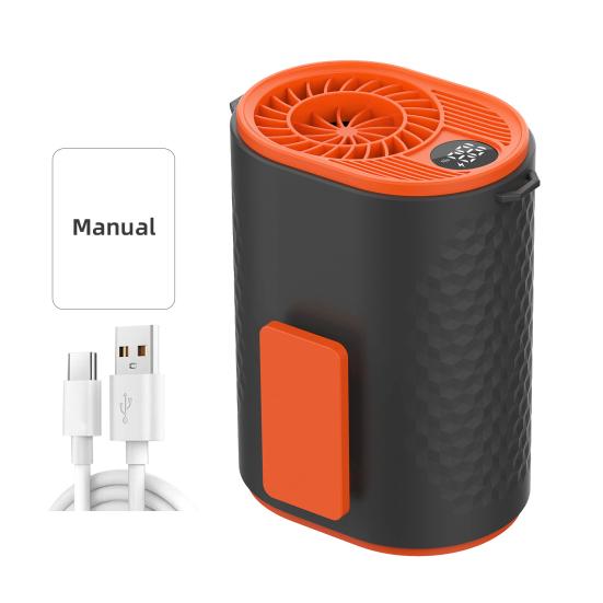 Waist Fan 3000mAh with LED Light Clip Rechargeable Wearable Fan Multifunctional