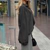 Women's Autumn and Winter Casual Lapel Resort Style Loose Long Sleeve Women's Sweater
