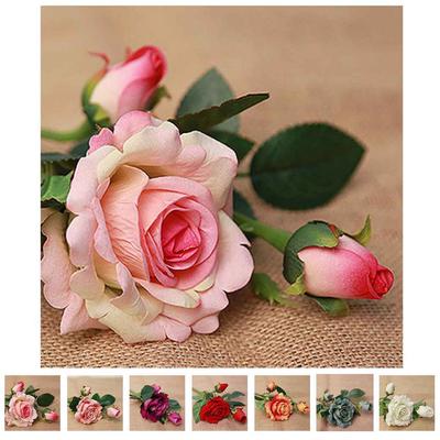 Rose Silk Cloth Artificial Flowers Simulation Real-look Wedding Home Decor