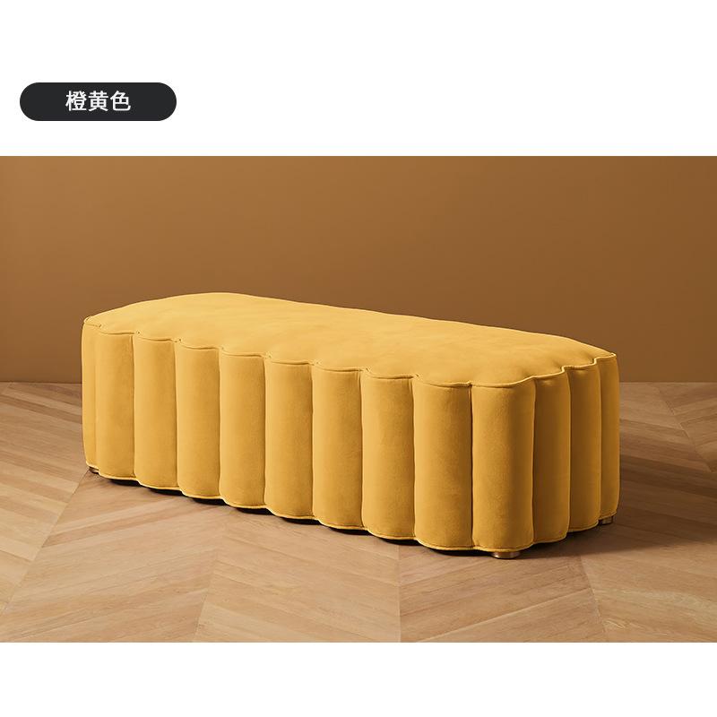 Nordic Flannel Shoe Changing Stool American Leisure Sofa Ottoman Living Room Furniture Luxury Sofa Bench