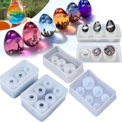 Ball UV Resin Silicone Mold Globe Pendant Egg Shaped DIY Jewelry Making Molds