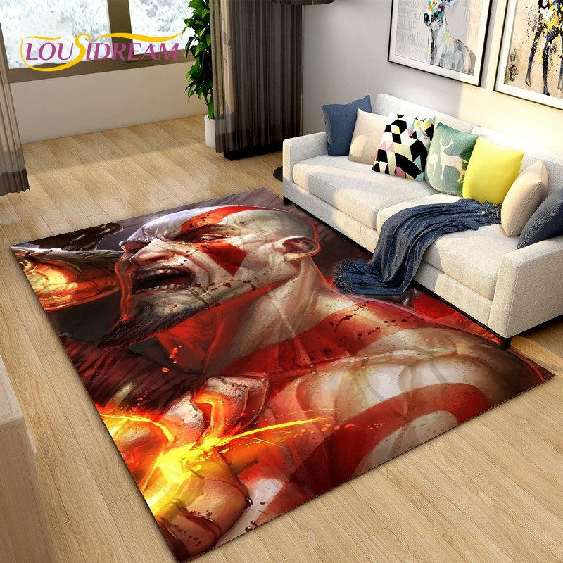 Game God of War Gamers  Area Rug Large,Carpet Rug for Living Room Bedroom Sofa Doormat Decoration,Kids Play  Non-slip Floor Mat