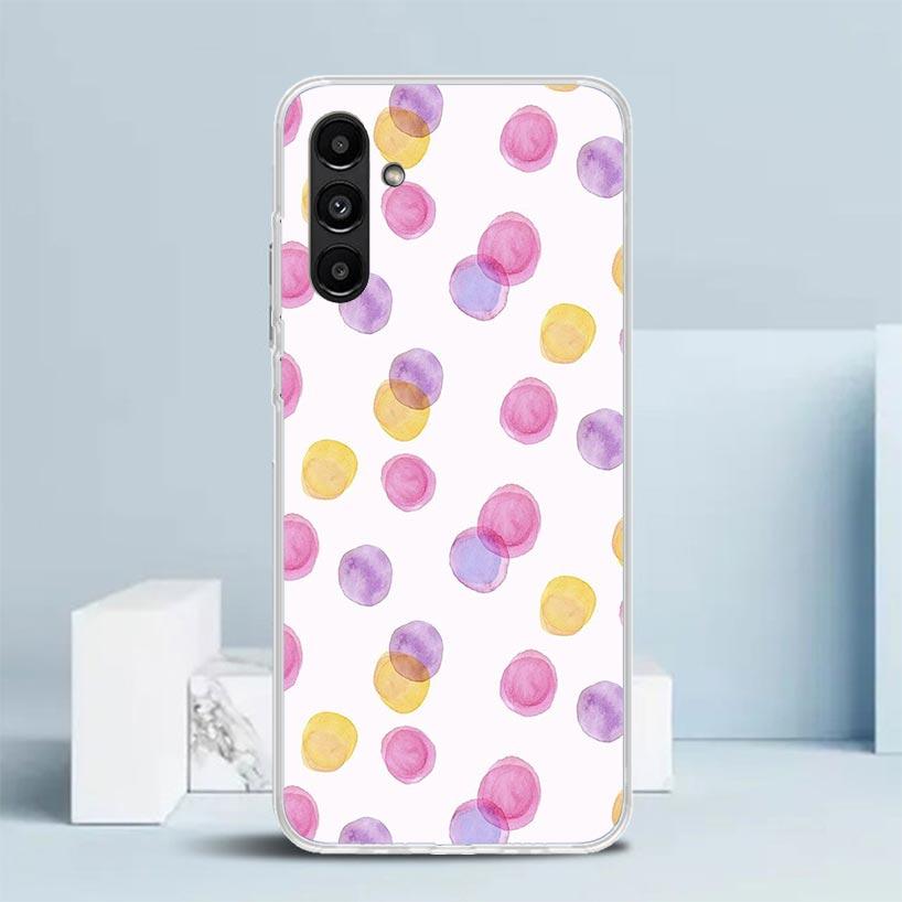 Polka Dots Art Phone Case For Samsung Galaxy A17 A37 A57 A16 A15 A14 A13 A56 A55 A54 A53 A36 A35 A34 A33 A26 A25 A24 A23 Galaxy