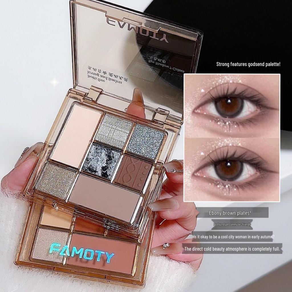 Seven-Color Eyeshadow Palette: Multi-use, Fine Shimmer & Matte, Non-Smudge, Non-Clump, Low Saturation, Affordable Makeup.