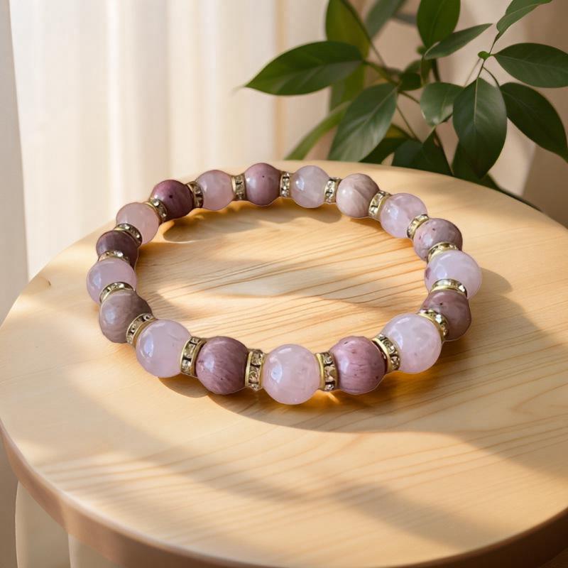 Unisex White & Turquoise Volcanic Stone Beaded Bracelet - Women's Fashion Trend.