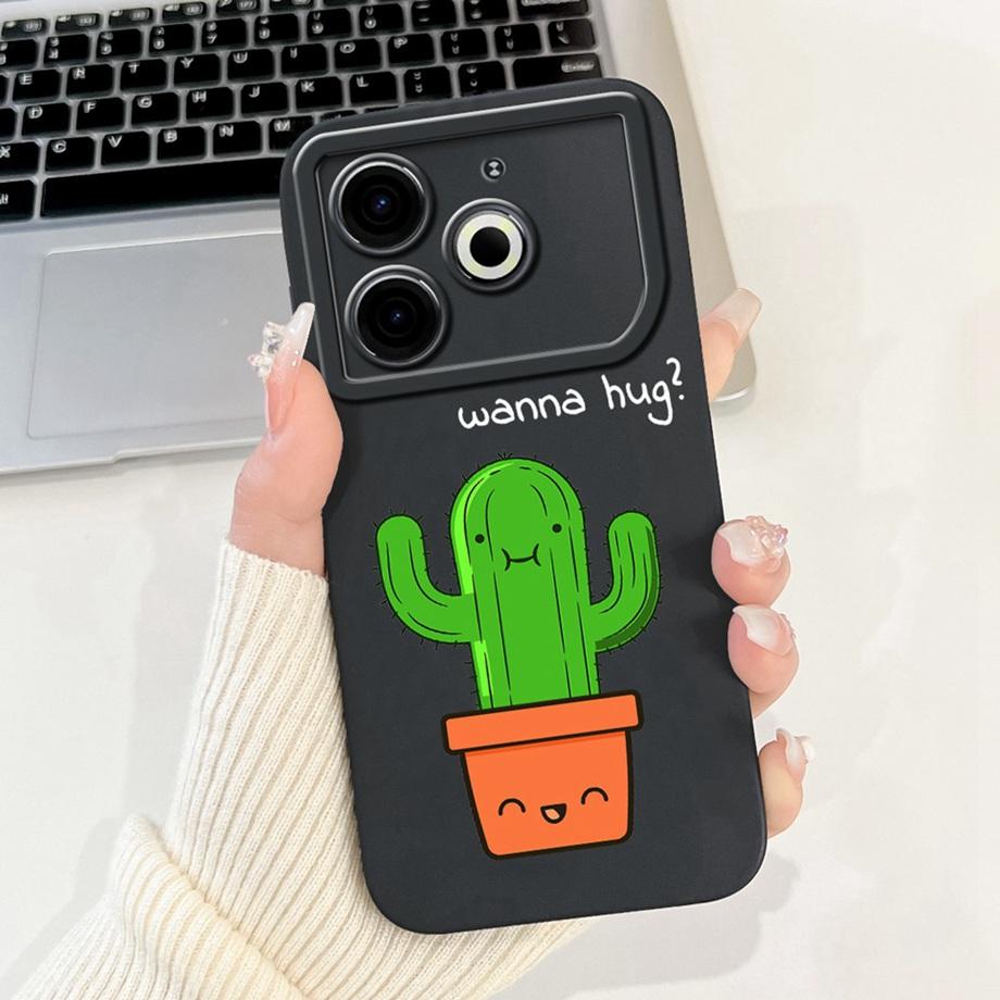 For Tecno Pova 6 Neo Pova6Neo Case Liquid Silicone Soft TPU Back Cover 2024 Fashion Phone Funda Gothic Black Night Bumper
