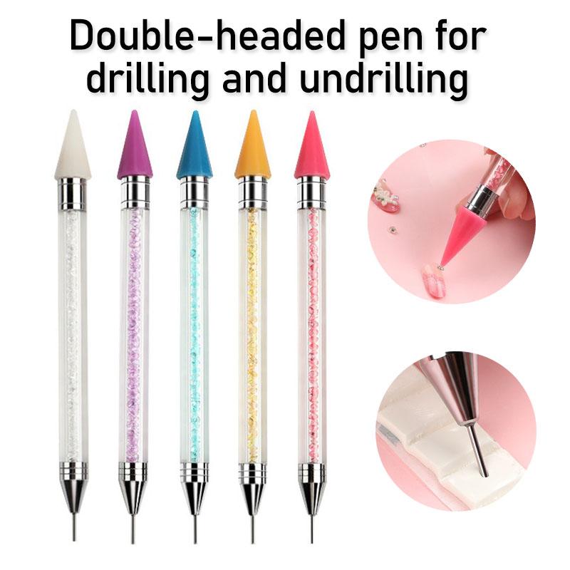 Rhinestone Applicator Pencil Nail Dot Rod Rhinestone Picker Wax Pen Diamond Picker Stick for Rhinestones Dotting Tool DB04