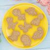 8 Pcs Dinosaur Cookie Cutters Set Cartoon Style For Baking Tool Made of Food Safe PP Pink Color 16.5x21x2.3cm Box
