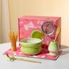 8pcs Authentic Japanese Tea Ceremony Set - Pink Ceramic Matcha Bowl with Whisk Stand