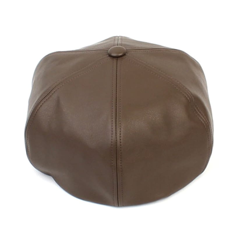 

Универсальная химия Кожаный берет с поясом Коричневый берет FREE