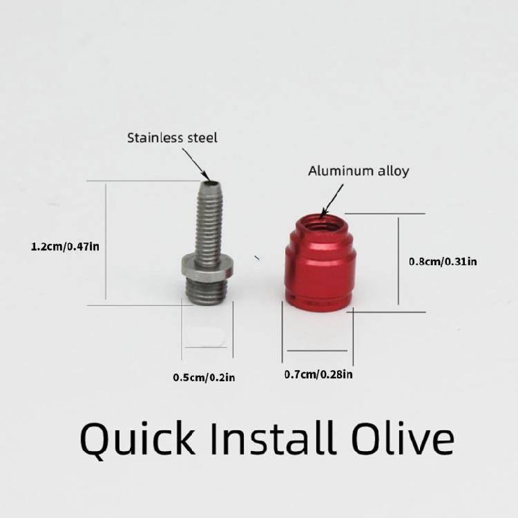 4Set Bicycles Brake Tubing Connecting Insert Kits Hose Hydraulic Disc Brake Quick Insert Oil Needle Tubing Head Set