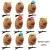 10Pcs Set Kapibala Hairpin Animation Sunglasses Capybara Headband Keychains Gifts For Guests Phone Bag Animal Pendants