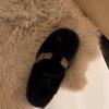 Internet Celebrity Thick-soled Fluffy Slippers Women's Outer Wear 2025 New Autumn and Winter Explosion Small Fragrant Wind Plush Bag Head Half Slipper