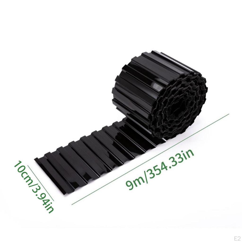 Corrugated Metal Garden Edging Black Border for DIY Flower Bed Driveway