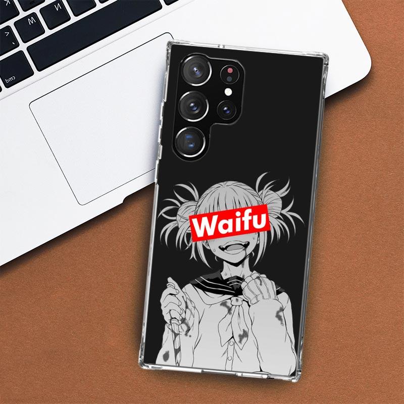 Sugoi Senpai japonské pouzdro na telefon Anime Waifu pro Samsung Galaxy S24 S23 S22 Ultra S21 S20 Fe S10 Plus S10E S9 S8 + Shell Coque