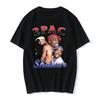Rapper Tupac Top Streetwear Hip Hop Streetwear Short Sleeve Graphic Print T Shirt Men Women Harajuku Y2K Fashion Loose Oversized Summer New Tee