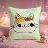 Bandana Style Cat Cushion Cover Premium Comfort Reversible Pillow Cove Two in One Design for Any Room  Car Interior