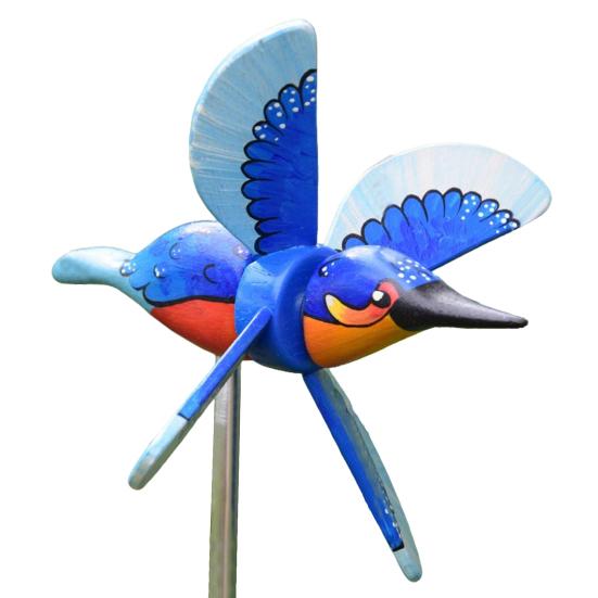 

Летающая птица ветряная мельница вертушка наружный декор деревянный 3D птица ветряная вертушка ветряное садовое украшение для газона и патио синий