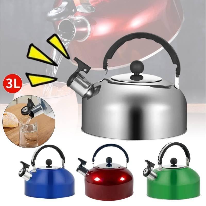 Whistling Kettle 3l Tea Stove Gas Camping Stainless Steel Teapot Kettle Water