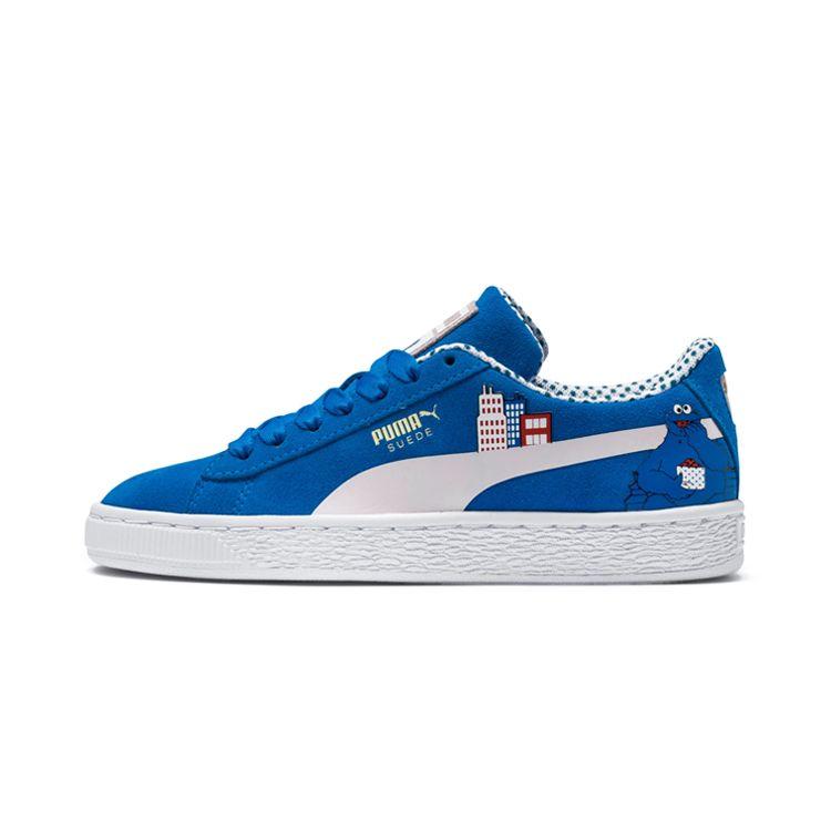 

Puma Suede Street 50 Повседневные Легкие Баланс Низкий Верх Обувь для Скейтборда Детские Кроссовки Синий Белый 368924-01 28