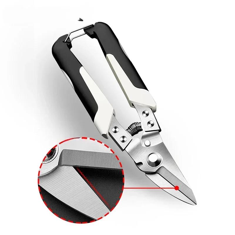 Industrial Grade High Carbon Steel Scissors with Ergonomic Handle for Multi-Purpose Cutting
