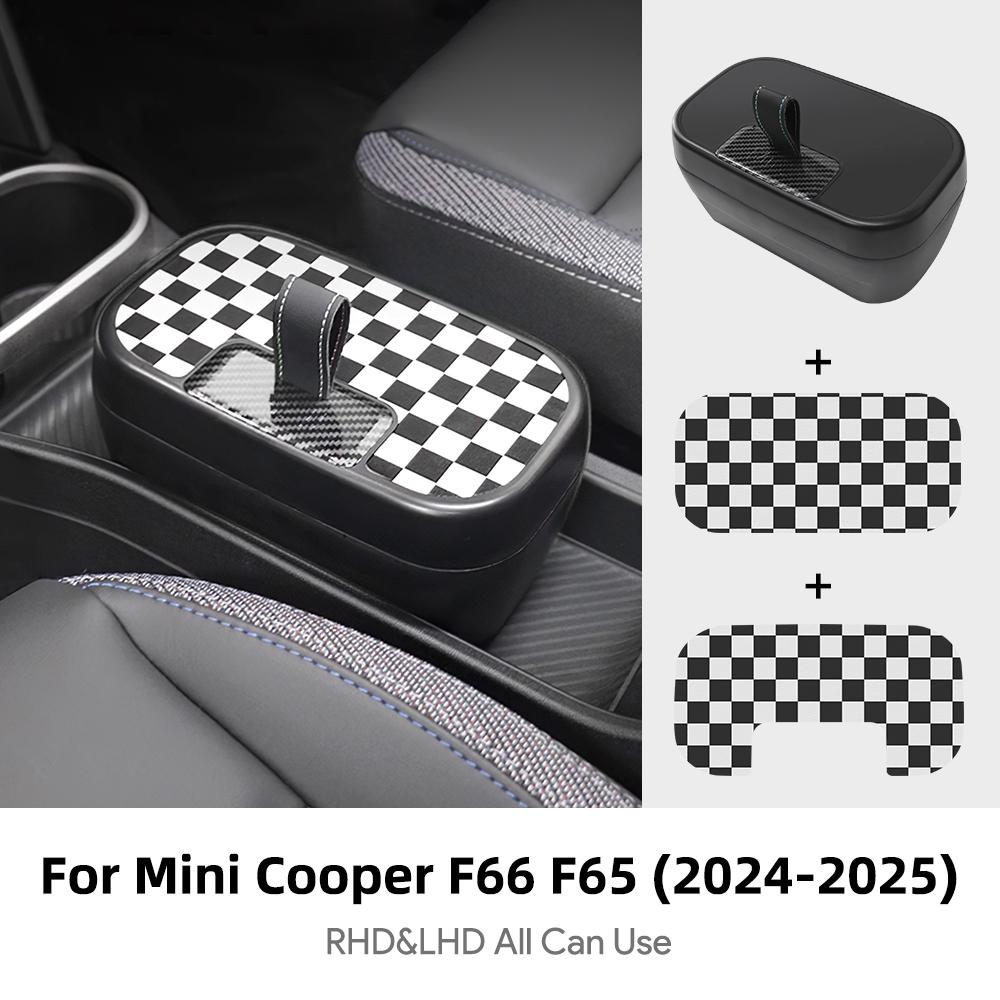 Central Control Storage Box For BMW Mini Cooper F65 F66 2024 2025 Central Armrest Storage Box Car Accessories