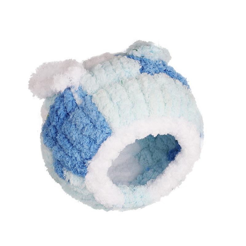 

Кровать-клетка для птиц, коротконогая кровать-гнездо для попугая, гнездовой домик, удобное и уютное мягкое плюшевое хлопковое гнездо с плотным плетением, товары для питомцев 15x15cm синий