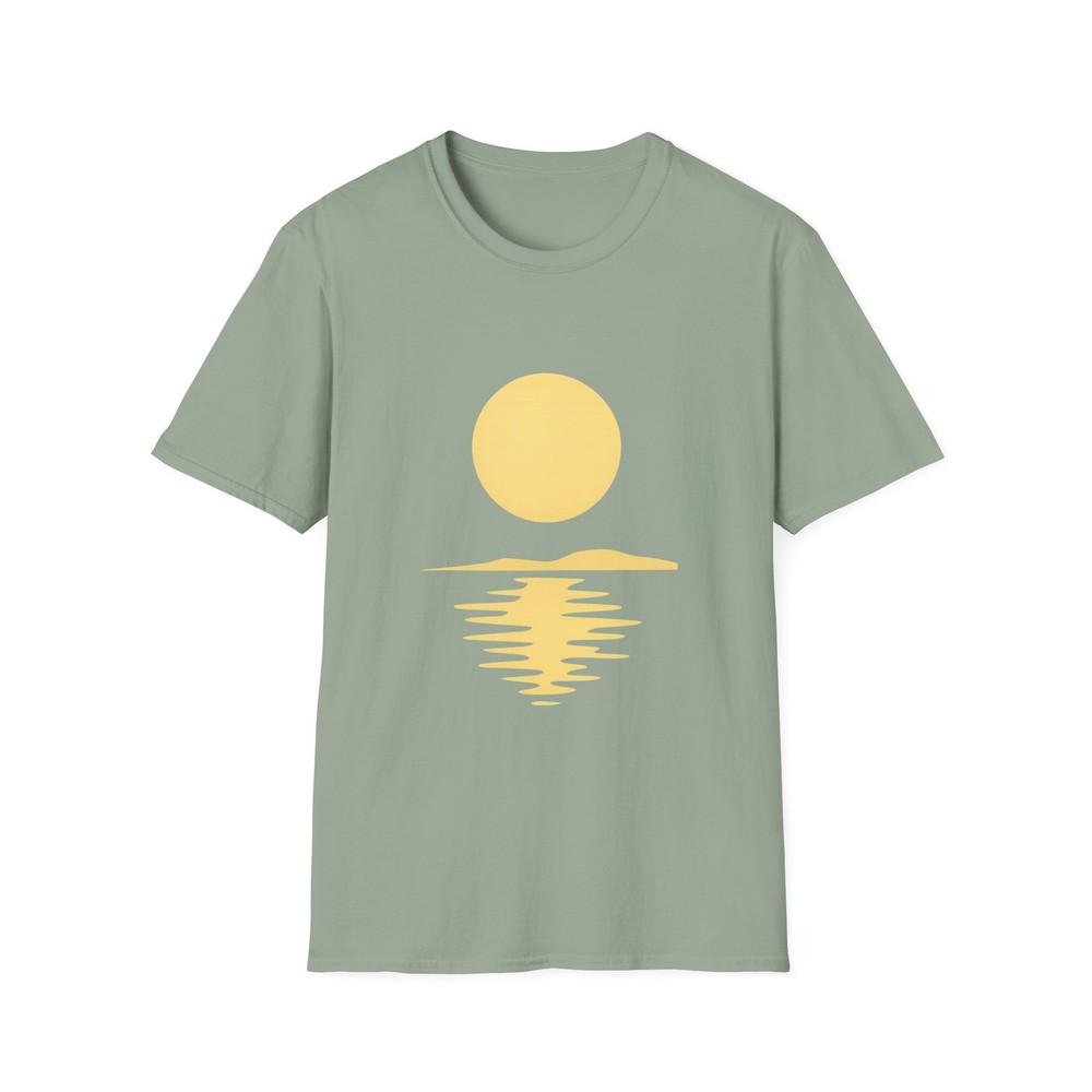 

Unisex Softstyle Sun Reflection T-Shirt | Minimalist Sunset L