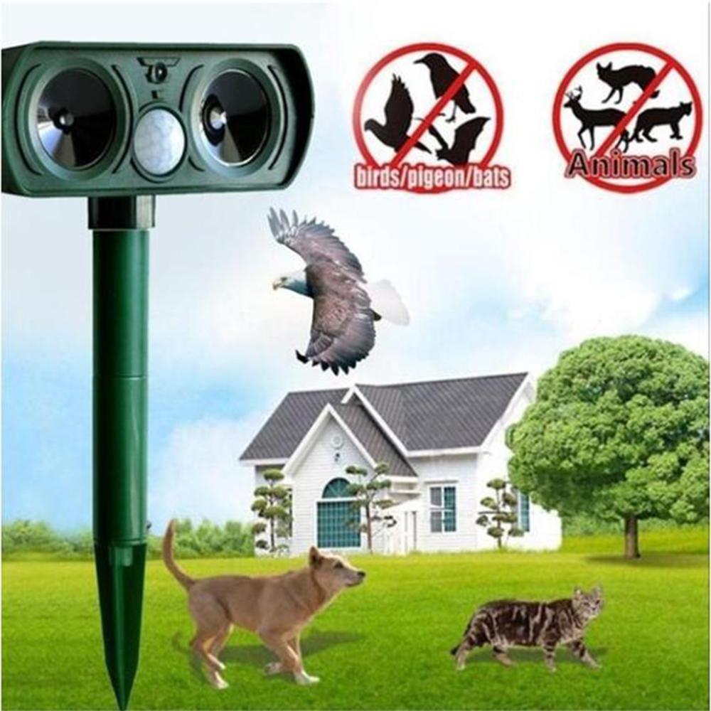 Ultrasonic Repellent Outdoor Solar Powered Animal Repeller Deterrent