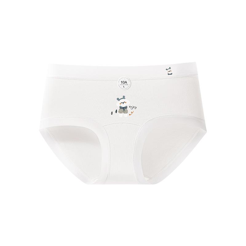 Ladies Spring and Autumn Sweet Cartoon Print Pure Cotton 10A Antibacterial Crotch Skin Breathable Briefs