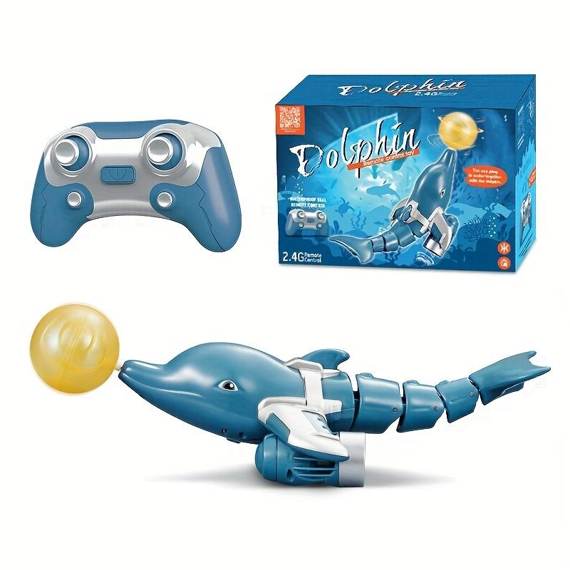 

Игрушка-дельфин с дистанционным управлением Kelaton для детей - радиоуправляемая лодка 2,4 ГГц с вращающимися сферами и двухвинтовым приводом, идеальный подарок на день рождения Remote Control Dolphin