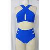 Cikini Solid Color Halter Neck Vacation Matching Bikini Set And Swim Trunks Two-Piece Bikini Set,Summer Beach