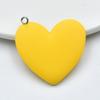 Large Peach Heart Resin Pendant Keychain - DIY Jewelry Accessory