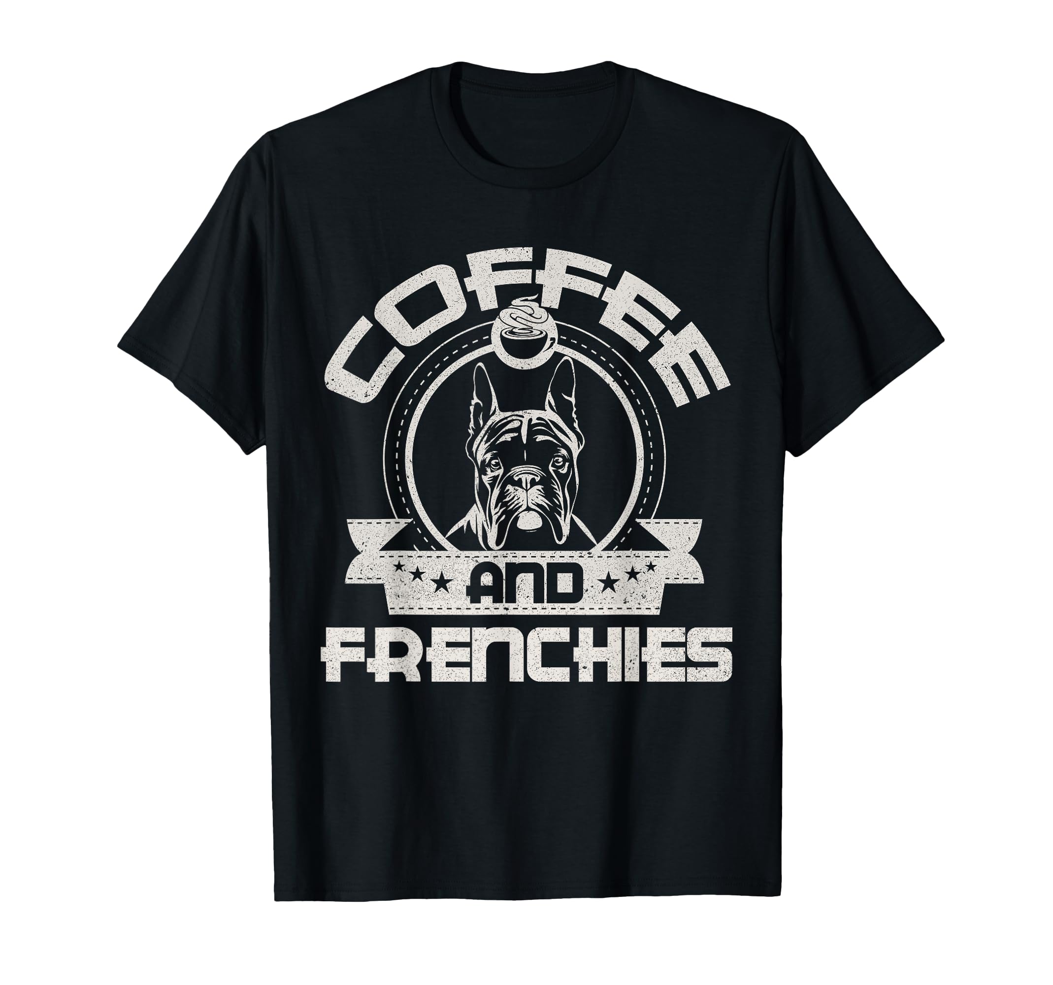 

Coffee and Frenchies Coffee Drinking Dog Owner Lover T-Shirt