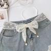 Sweet Decorative Lace Waist Belts Pearl Pendant Clothing Accessories Chain Belt Elegant Dress Waist Chain For Women