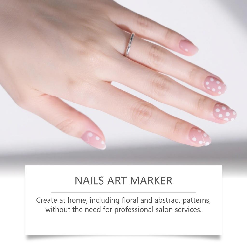 Christmas DIY Nail Pen, Nail Outlining And Coloring, Festival Color Matching, Color-holding Pen,12ML