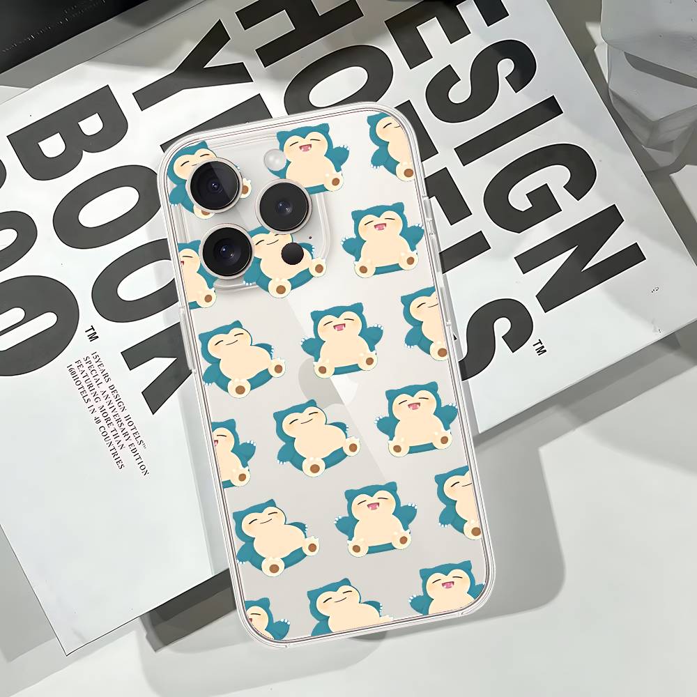 Cute Cartoon P-Pokemon Phone Case For IPhone 17 16 15 14 Plus 13 12 11 Pro Max Phone Back Cover Transparent Shockproof Cover