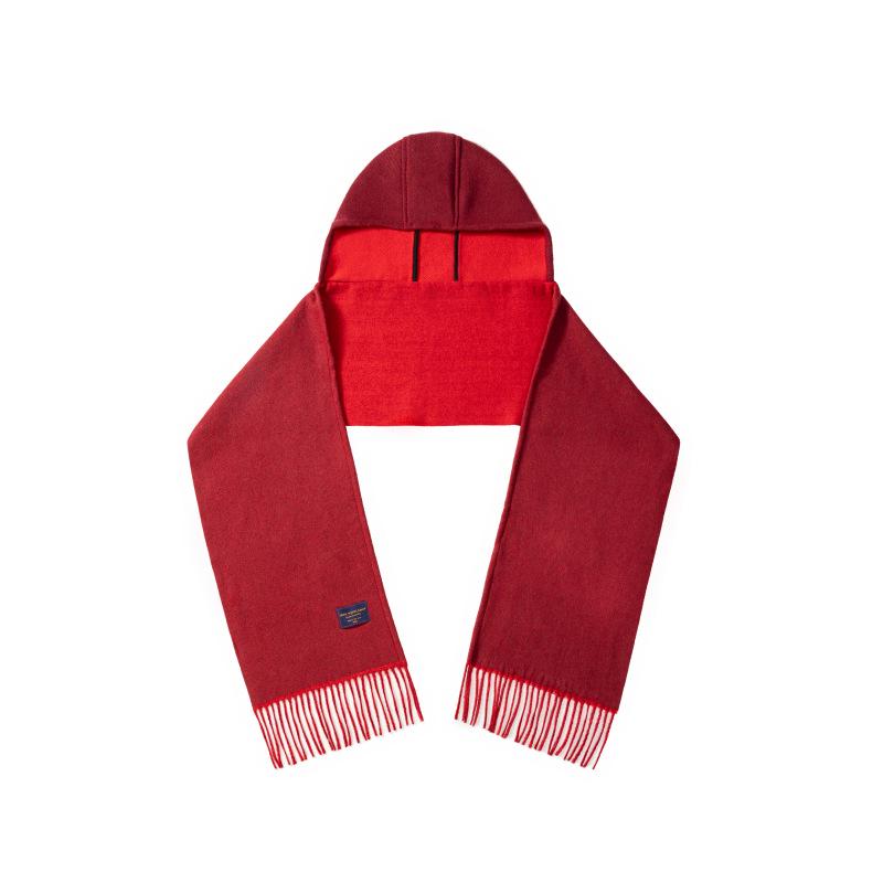 Double-Sided Wool Hooded Cape and Scarf for Women - Versatile Autumn/Winter Shawl