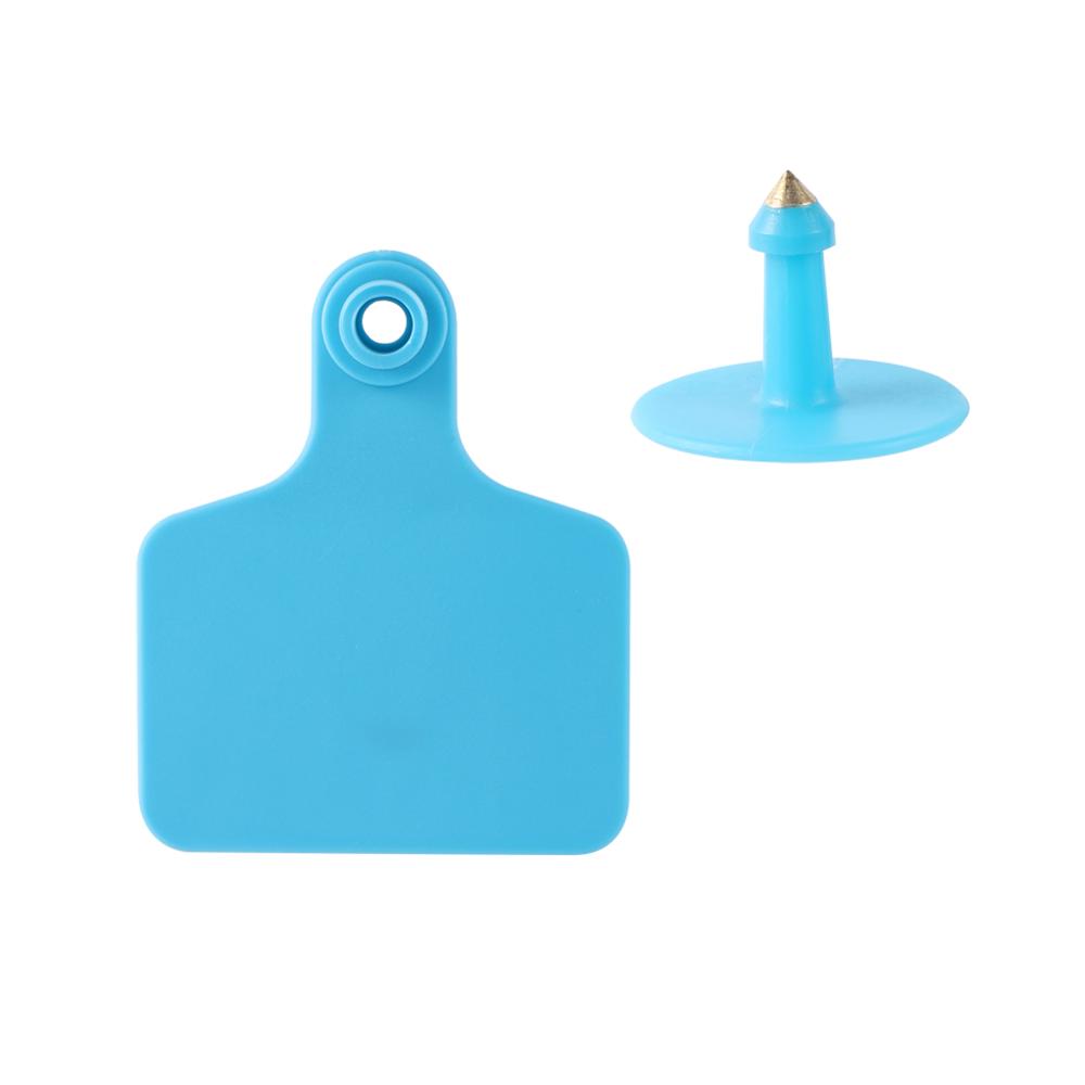 50Pcs Cattle Sheep Blank Ear Tag Without Words Farm Equipment Animal Identification Earrings Cow Goat Livestock Carry Supplies