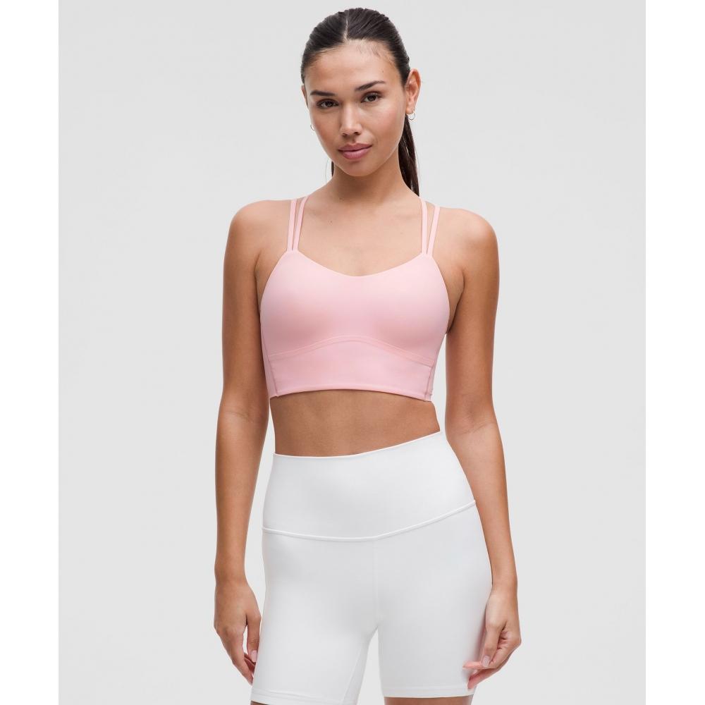 

Lululemon Like A Cloud Longline BrA Light Support B C Cup strAwBerry milkshAke 2