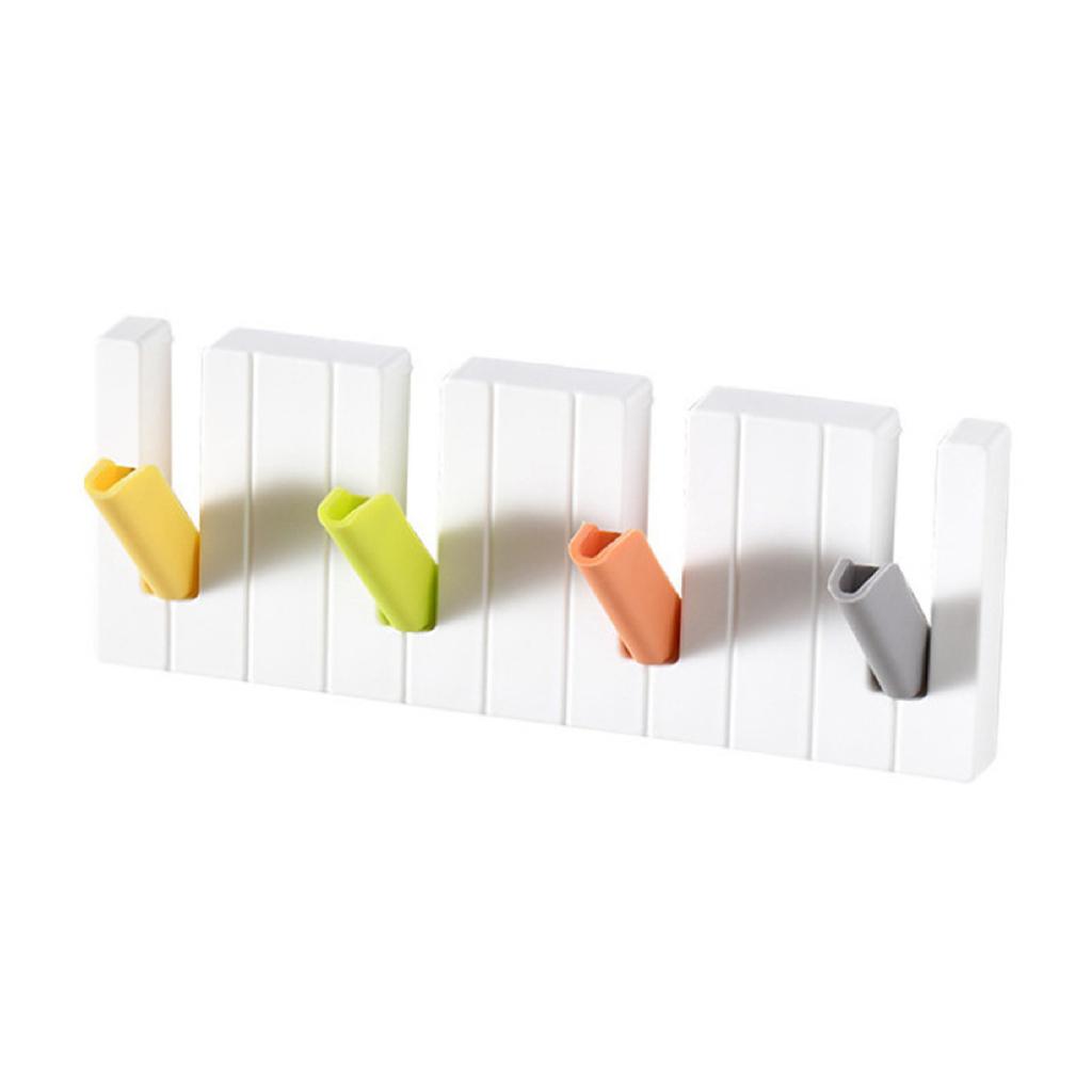 Piano Key Wall Hook Creative Space Saving Hat Coat Hanger Rack For Bathroom Living Bedroom