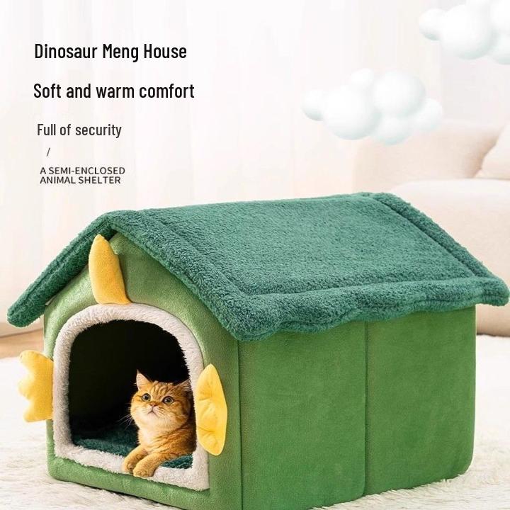 Abnehmbares Haustierhaus für alle Jahreszeiten: Warm, Waschbar, Doppelt verwendbar für Katzen & kleine Hunde