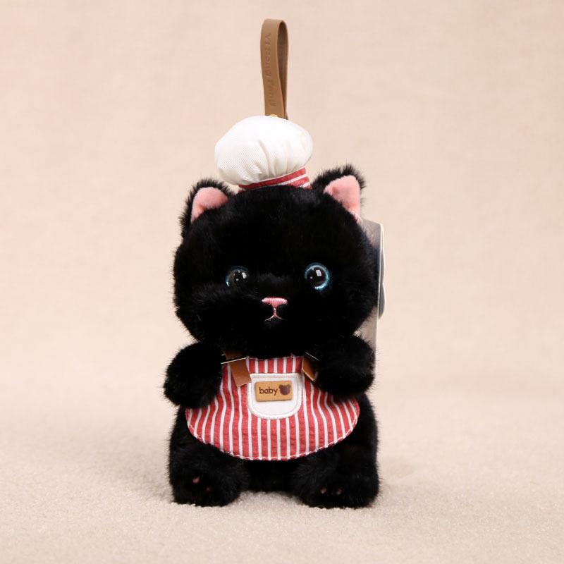 Yilong Embroidered Square Dessert Pack Cute Meow Cat Comfort Doll Children's Gift Bag Hanging Ornament PP Cotton Filling 11-30cm
